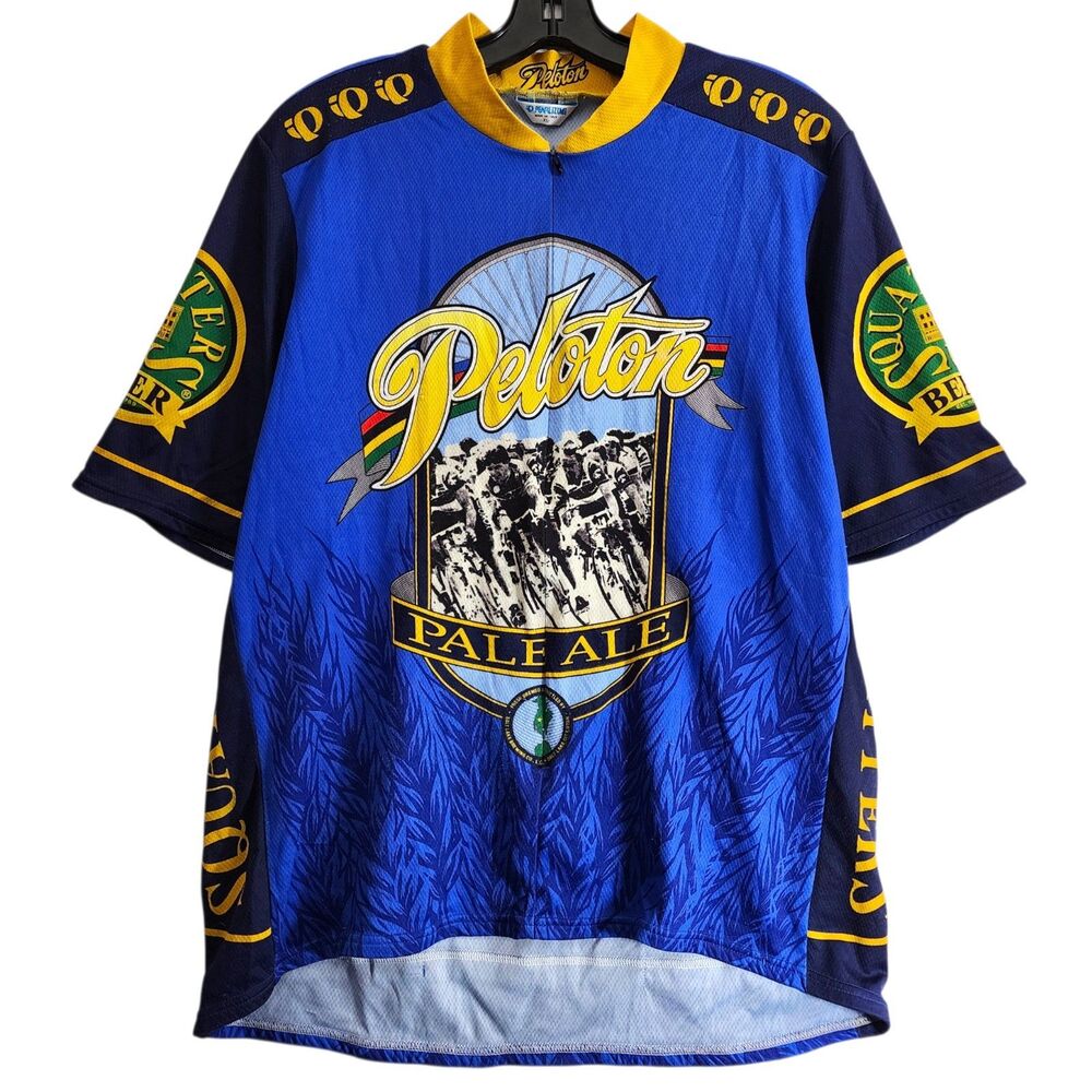 PEARL IZUMI Jersey PELOTON Adult XL Blue SQUATTERS Pale Ale Cycling Bicycle